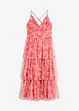 Robe midi en tulle fin à volants, bonprix