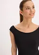 Robe col Bardot avec dentelle et ceinture, bonprix