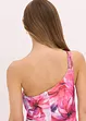 Robe une épaule en crêpe texturé, bonprix