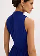 Robe longue en crêpe à col montant et empiècement taille, bonprix