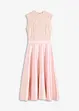 Robe midi en satin brillant avec haut en dentelle, bonprix