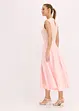 Robe midi en satin brillant avec haut en dentelle, bonprix