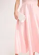 Robe midi en satin brillant avec haut en dentelle, bonprix