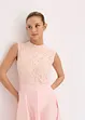 Robe midi en satin brillant avec haut en dentelle, bonprix