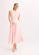 Robe midi en satin brillant avec haut en dentelle, bonprix