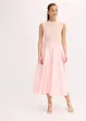 Robe midi en satin brillant avec haut en dentelle, bonprix