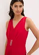 Chiffonkleid mit Plisseé-Rock und Accessoire-Schnalle, bonprix