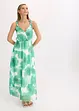 Robe longue en crêpe à bretelles ornées d’un anneau, bonprix
