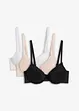 Push-up-BH mit feiner Spitze (3er Pack), bonprix