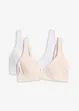Lot de 2 soutiens-gorge moulés coton non rembourrés avec armatures, bonprix