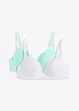 Lot de 2 soutiens-gorge push-up coton sans armatures, bonprix