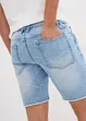 Bermuda en jean à finitions effilochées, loose, bonprix