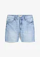 Bermuda en jean à finitions effilochées, loose, bonprix