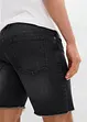 Bermuda en jean extensible à finitions effilochées, loose, bonprix
