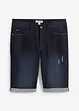 Bermuda en jean extensible, base retroussée, regular, bonprix