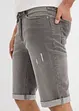 Stretch-Jeans-Bermuda mit umgeschlagenem Saum, Regular Fit, bonprix