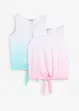 Lot de 2 tops 100% coton, bonprix