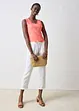 Blouse sans manches 100 % lin à encolure croisée, bonprix