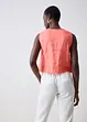 Blouse sans manches 100 % lin à encolure croisée, bonprix