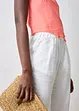 Blouse sans manches 100 % lin à encolure croisée, bonprix