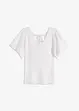 Pull côtelé à manches courtes papillon, bonprix