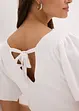 Pull côtelé à manches courtes papillon, bonprix