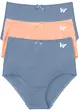 Lot de 3 slips taille haute, bonprix
