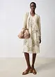 Ajour-Strickjacke mit Leinenanteil, bonprix