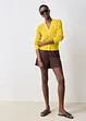 Ajour-Strickjacke mit Leinenanteil, bonprix