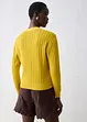 Ajour-Strickjacke mit Leinenanteil, bonprix
