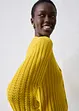 Ajour-Strickjacke mit Leinenanteil, bonprix