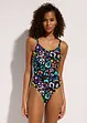 Maillot 1 pièce sculptant, maintien léger, bonprix