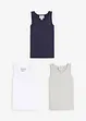 Tanktop mit Baumwolle (3er Pack), bonprix