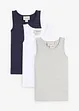 Tanktop mit Baumwolle (3er Pack), bonprix