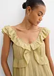 Transparentes Minikleid mit Volants, bonprix