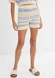 Short en maille aérienne coton et lin, bonprix