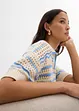 T-shirt en maille estivale coton et lin, bonprix