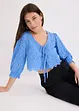 Bluse mit Lochstickerei und Puffärmeln, bonprix