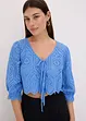 Bluse mit Lochstickerei und Puffärmeln, bonprix