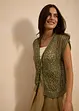 Ajour-Strickweste mit Viskose, bonprix