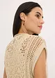 Ajour-Strickweste mit Viskose, bonprix