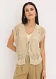 Ajour-Strickweste mit Viskose, bonprix