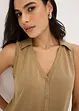 Top polo en maille piquée viscose, bonprix
