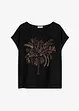 T-shirt en coton avec application de rivets, bonprix