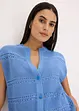 Gilet manches courtes en maille ajourée, bonprix