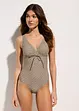 Maillot 1 pièce sculptant, maintien léger, bonprix
