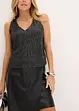 Cropped Top mit tiefem Ausschnitt, bonprix