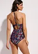 Maillot 1 pièce sculptant dos nu, maintien léger, bonprix