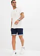 Short long en molleton effet jean, regular, bonprix