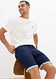 Short long en molleton effet jean, regular, bonprix